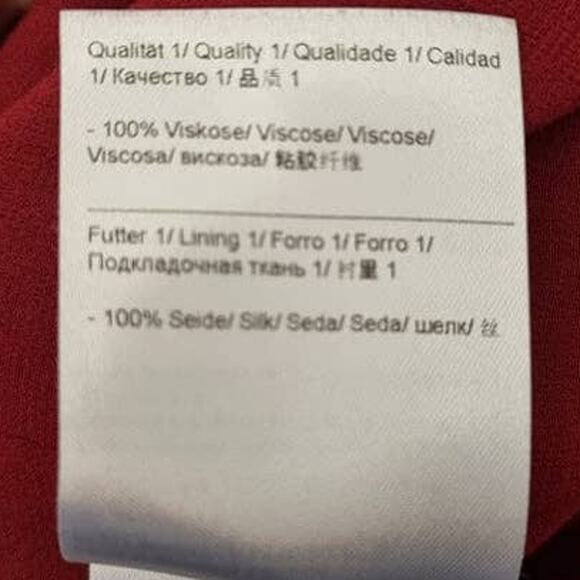 Escada Vermillion Red Satin Two Button Long Sleeve Blazer Size 42 - Picture 7 of 10